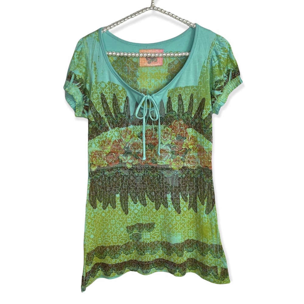 BUTTERFLY DROPOUT Lionheart Flutter Sleeve Top M